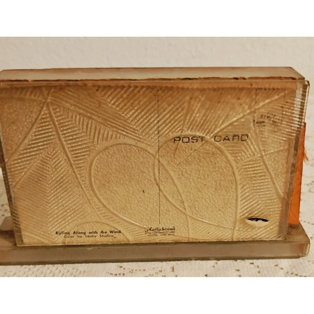 Vintage MCM Souvenir Sailboat Shadowbox